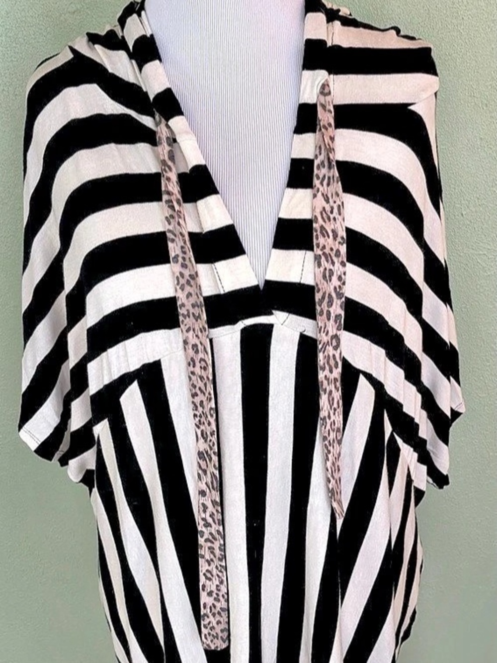 Boom Striped Tunic Black & White Size 3XL NWT